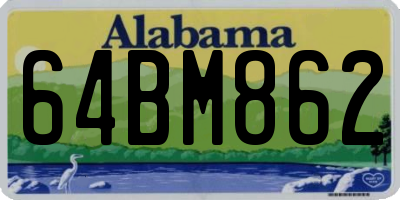 AL license plate 64BM862