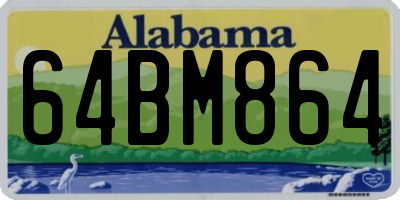 AL license plate 64BM864