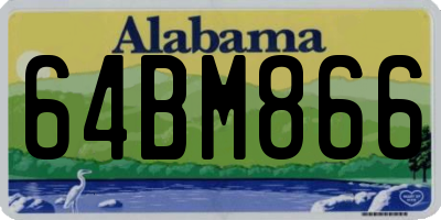 AL license plate 64BM866
