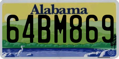 AL license plate 64BM869