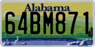 AL license plate 64BM871