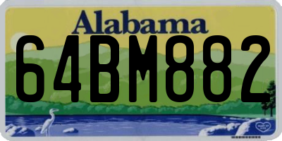 AL license plate 64BM882
