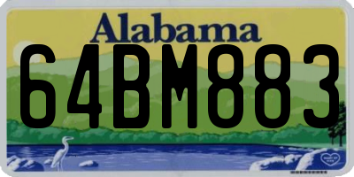 AL license plate 64BM883