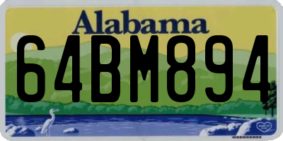 AL license plate 64BM894