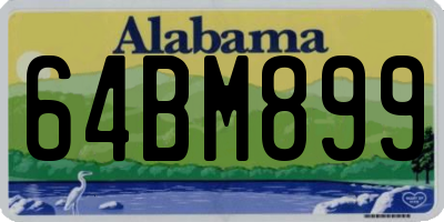 AL license plate 64BM899