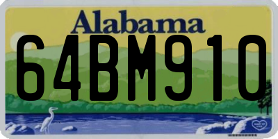 AL license plate 64BM910