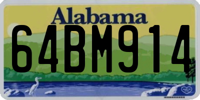 AL license plate 64BM914