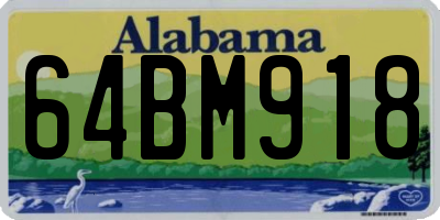 AL license plate 64BM918