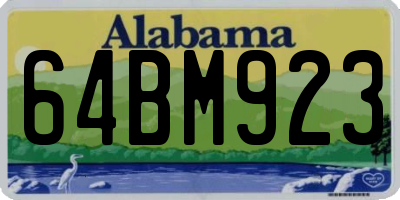 AL license plate 64BM923