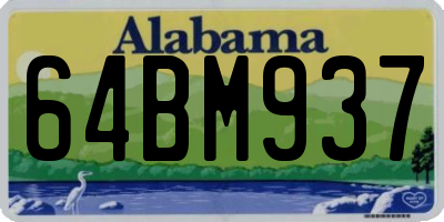 AL license plate 64BM937
