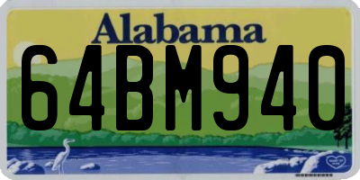 AL license plate 64BM940