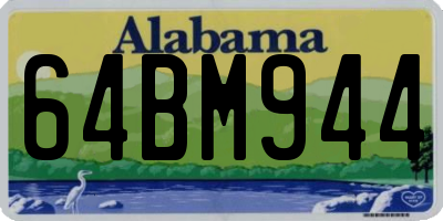 AL license plate 64BM944