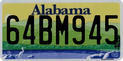 AL license plate 64BM945