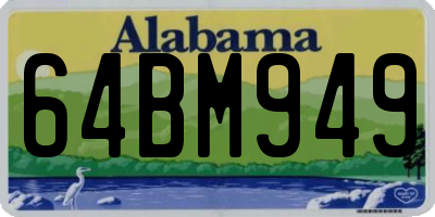 AL license plate 64BM949