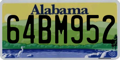 AL license plate 64BM952