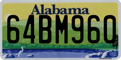 AL license plate 64BM960