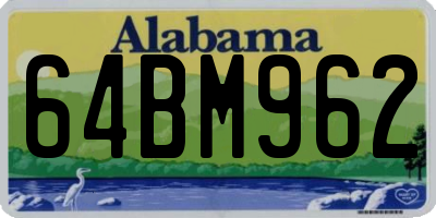 AL license plate 64BM962