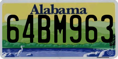 AL license plate 64BM963