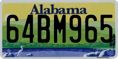 AL license plate 64BM965