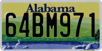 AL license plate 64BM971
