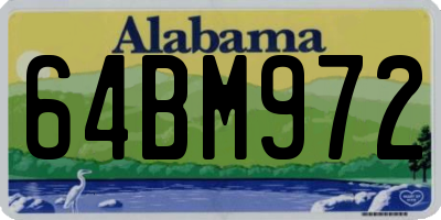 AL license plate 64BM972
