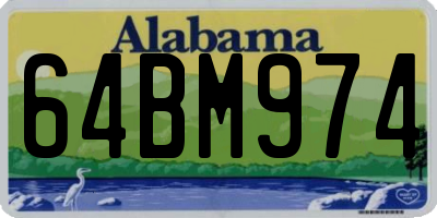 AL license plate 64BM974