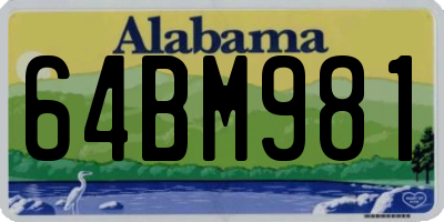 AL license plate 64BM981