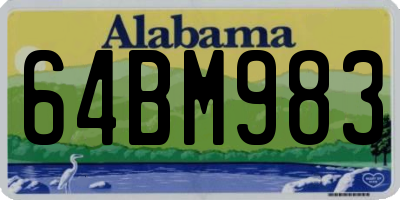AL license plate 64BM983