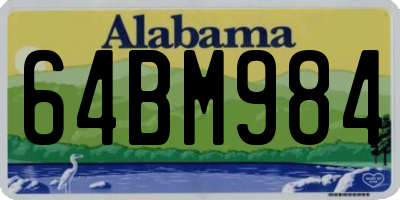 AL license plate 64BM984