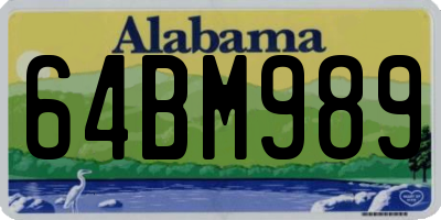 AL license plate 64BM989