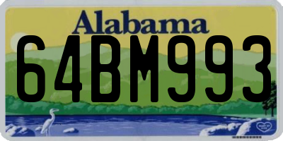 AL license plate 64BM993