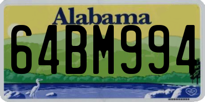 AL license plate 64BM994