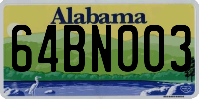 AL license plate 64BN003