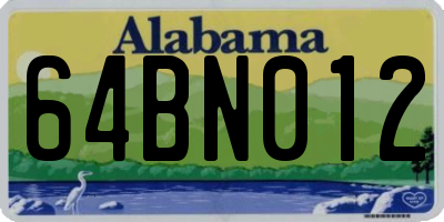 AL license plate 64BN012