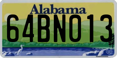 AL license plate 64BN013