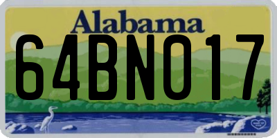 AL license plate 64BN017