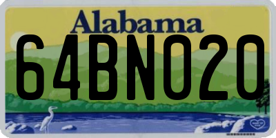 AL license plate 64BN020