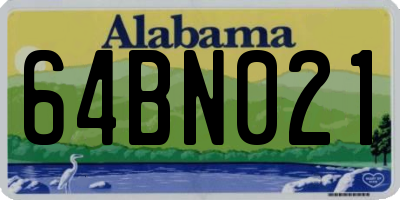 AL license plate 64BN021