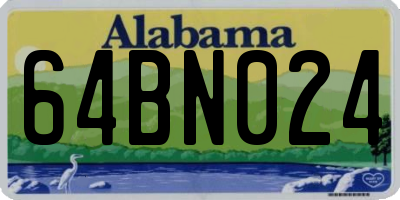 AL license plate 64BN024