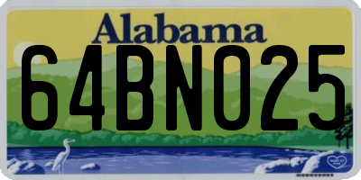 AL license plate 64BN025