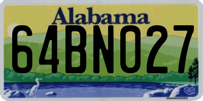 AL license plate 64BN027