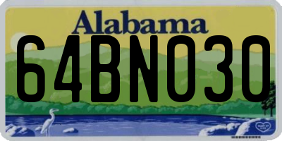 AL license plate 64BN030
