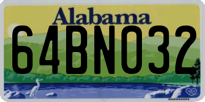 AL license plate 64BN032