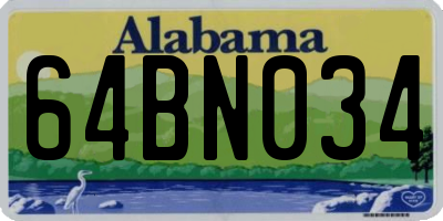 AL license plate 64BN034