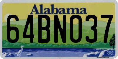AL license plate 64BN037