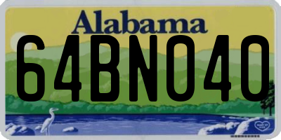 AL license plate 64BN040