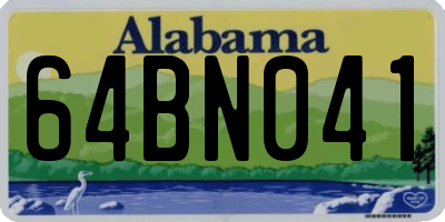 AL license plate 64BN041
