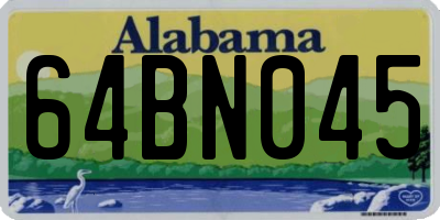 AL license plate 64BN045