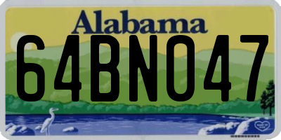 AL license plate 64BN047