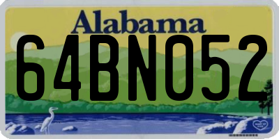 AL license plate 64BN052